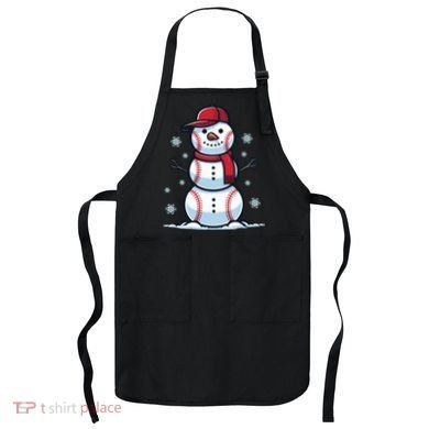 Baseball Snowman Apron