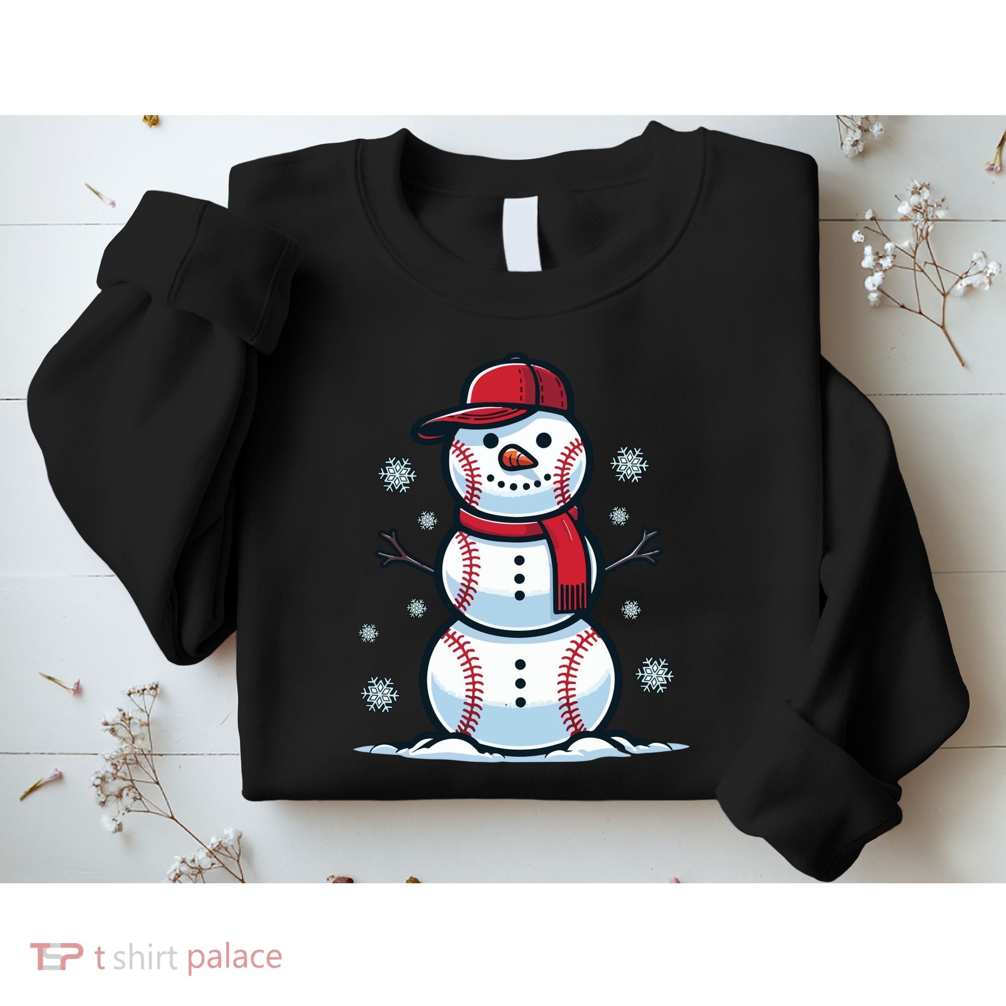 Baseball Snowman Sweatshirt