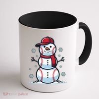 Baseball Snowman Coffee Mug thumb 1