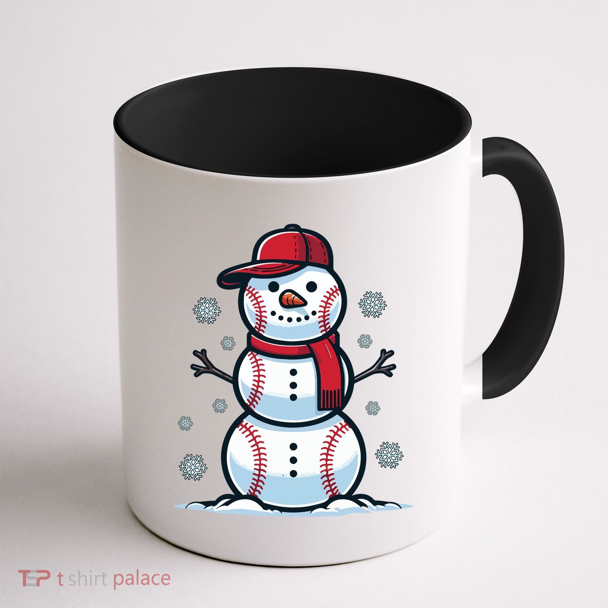 Baseball Snowman Coffee Mug