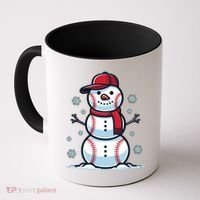 Baseball Snowman Coffee Mug thumb 0