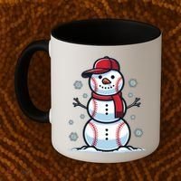 Baseball Snowman Coffee Mug thumb 2