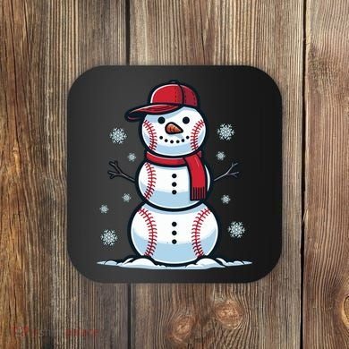 Baseball Snowman Coaster