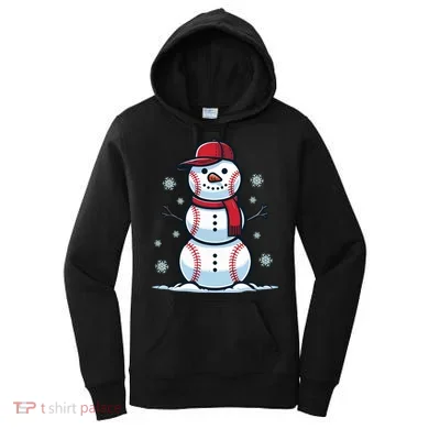Baseball Snowman Women's Hoodie