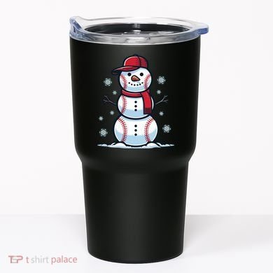 Baseball Snowman Tumbler