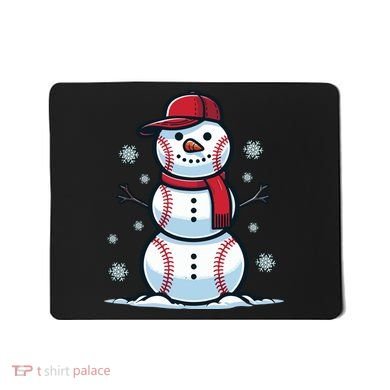 Baseball Snowman Mousepad