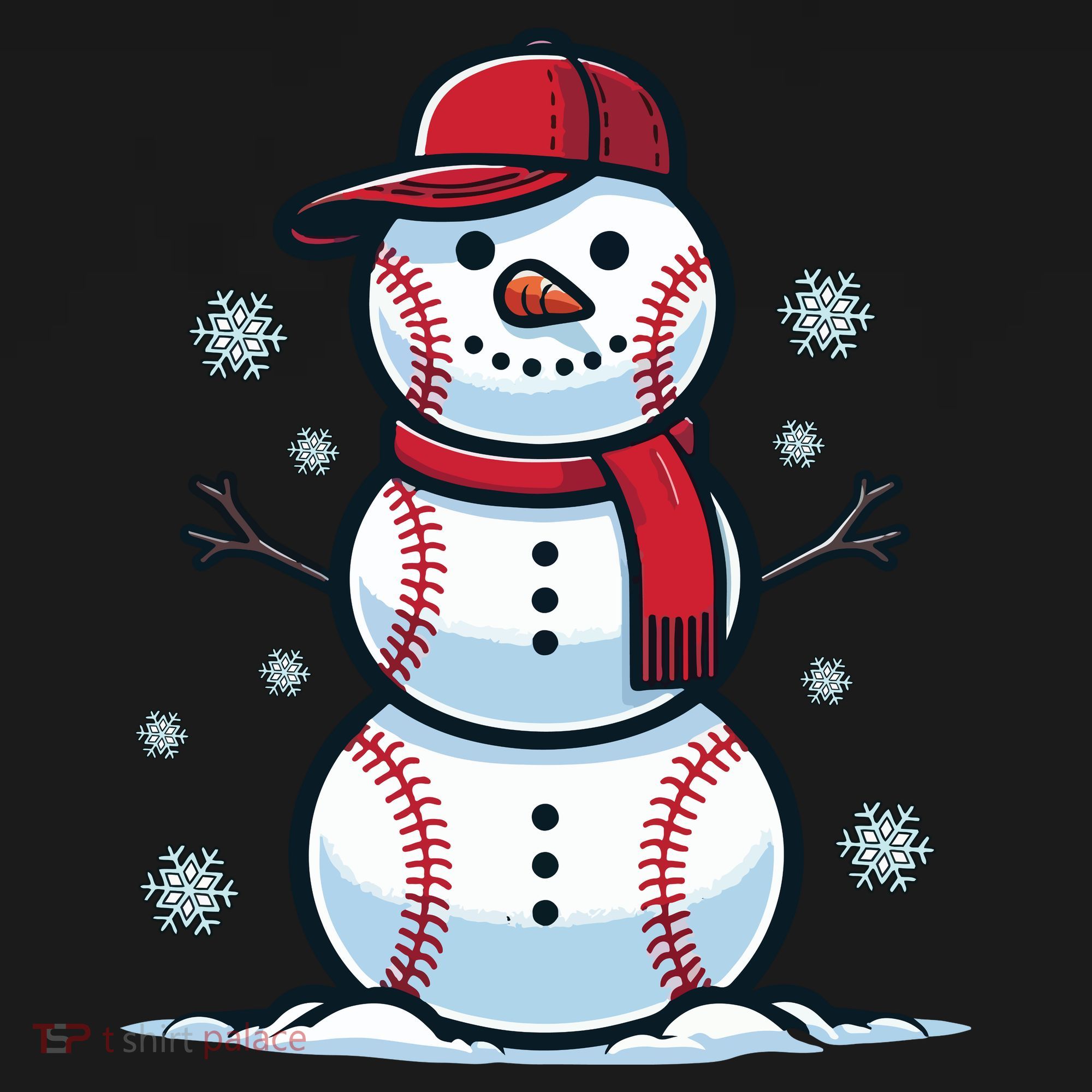 Baseball Snowman Mousepad