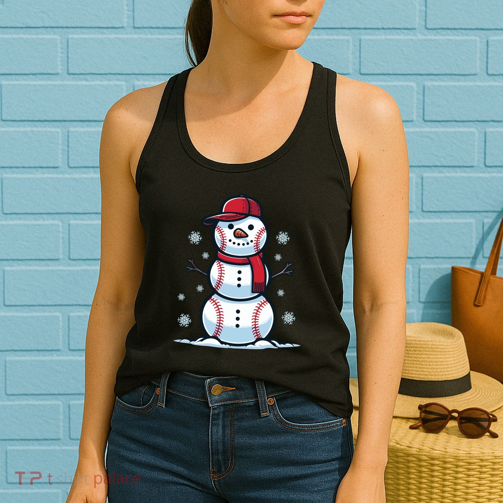 Baseball Snowman Women's Tank Top