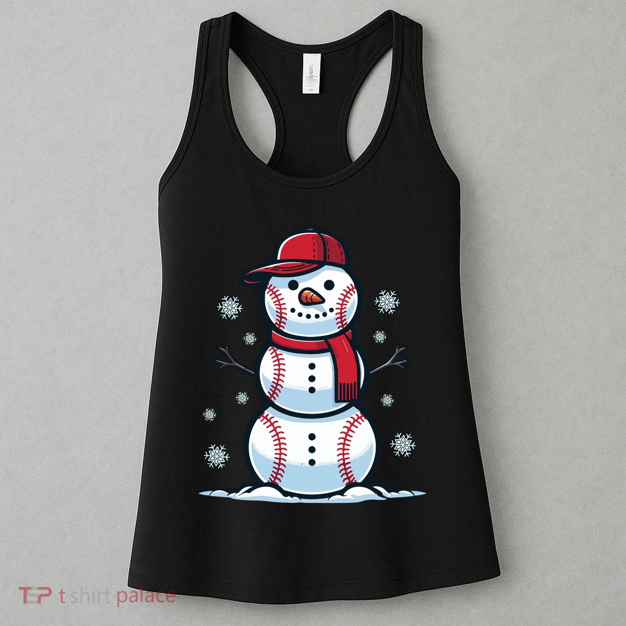 Baseball Snowman Women's Tank Top