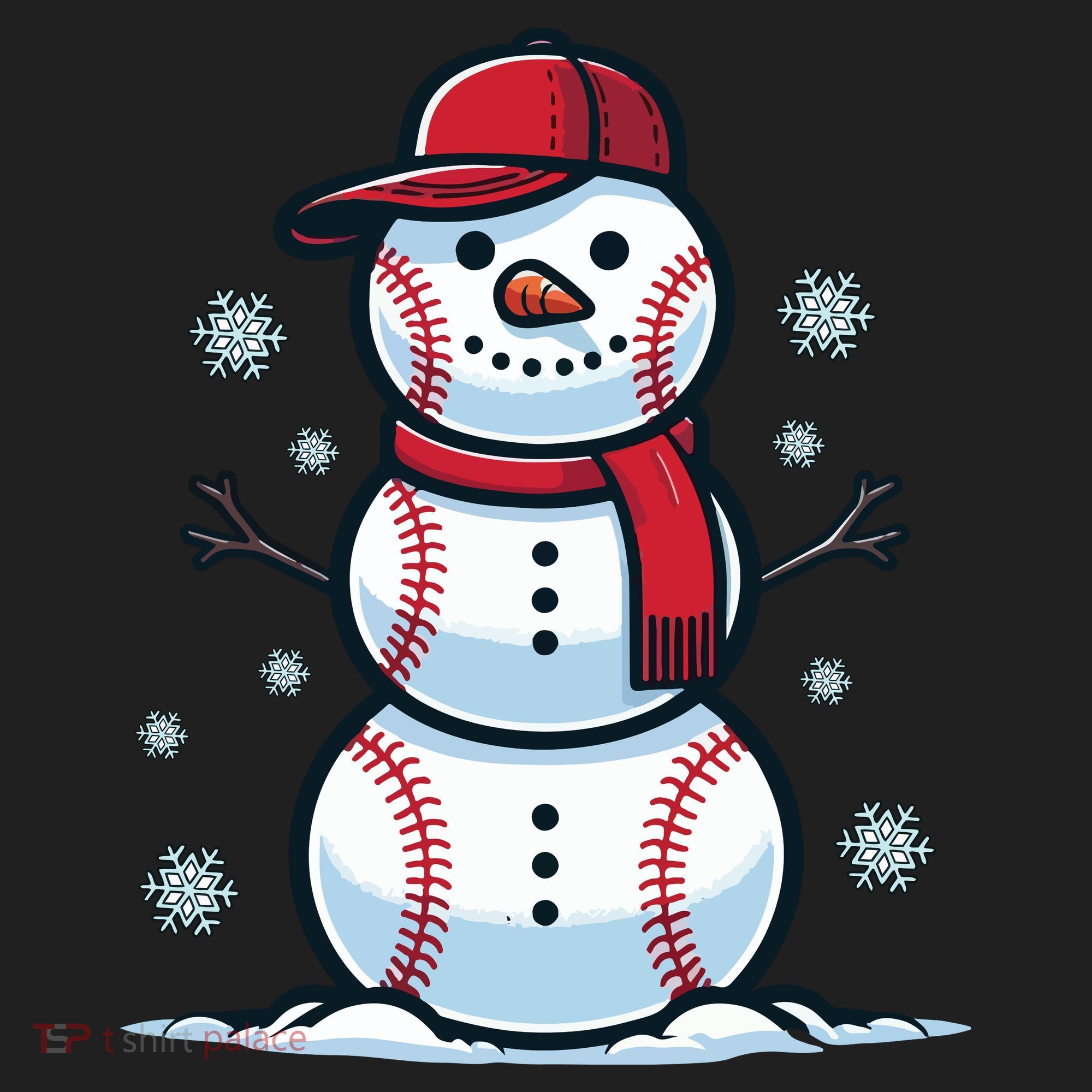 Baseball Snowman Hat