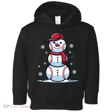 Baseball Snowman Toddler Hoodie