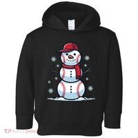 Baseball Snowman Toddler Hoodie thumb 0