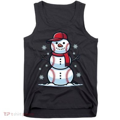 Baseball Snowman Tank Top