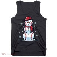 Baseball Snowman Tank Top thumb 0