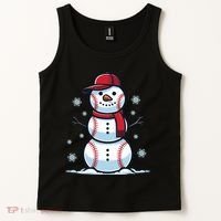 Baseball Snowman Tank Top thumb 2