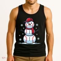 Baseball Snowman Tank Top thumb 3