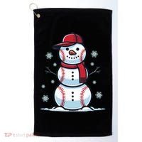 Baseball Snowman Golf Towel thumb 0