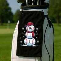 Baseball Snowman Golf Towel thumb 2