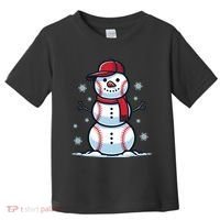 Baseball Snowman Toddler T-Shirt thumb 0