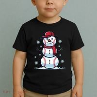 Baseball Snowman Toddler T-Shirt thumb 2