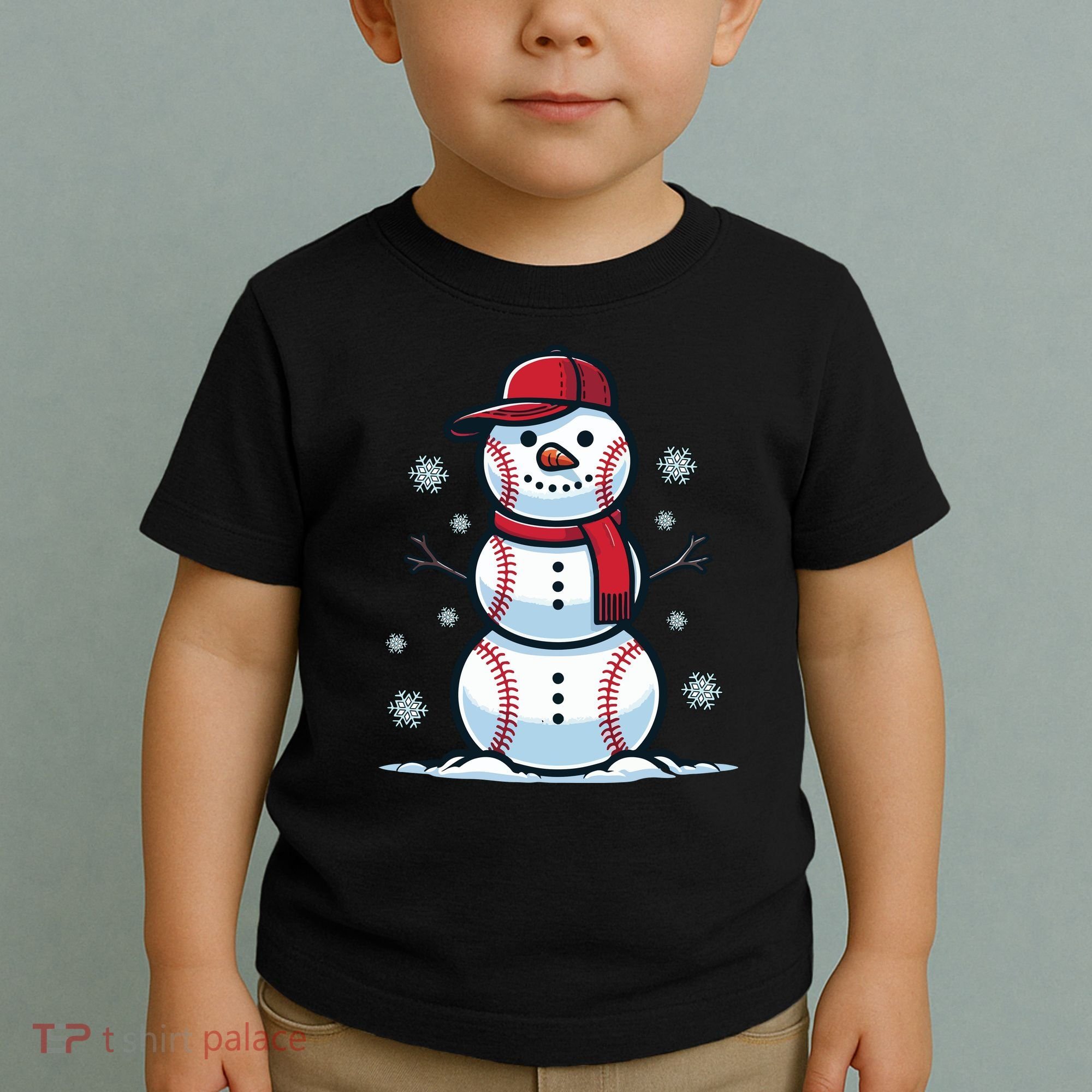 Baseball Snowman Toddler T-Shirt