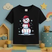Baseball Snowman Toddler T-Shirt thumb 3