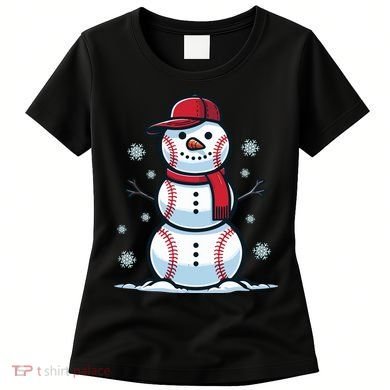 Baseball Snowman Women's T-Shirt