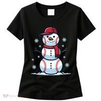 Baseball Snowman Women's T-Shirt thumb 0