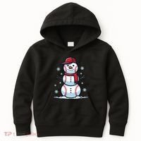 Baseball Snowman Kids Hoodie thumb 0
