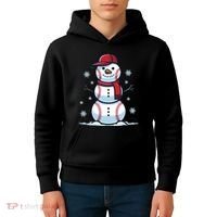 Baseball Snowman Kids Hoodie thumb 4