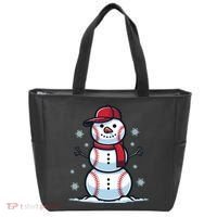 Baseball Snowman Tote Bag thumb 0