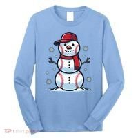 Baseball Snowman Long Sleeve Shirt thumb 0