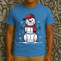 Baseball Snowman T-Shirt thumb 3