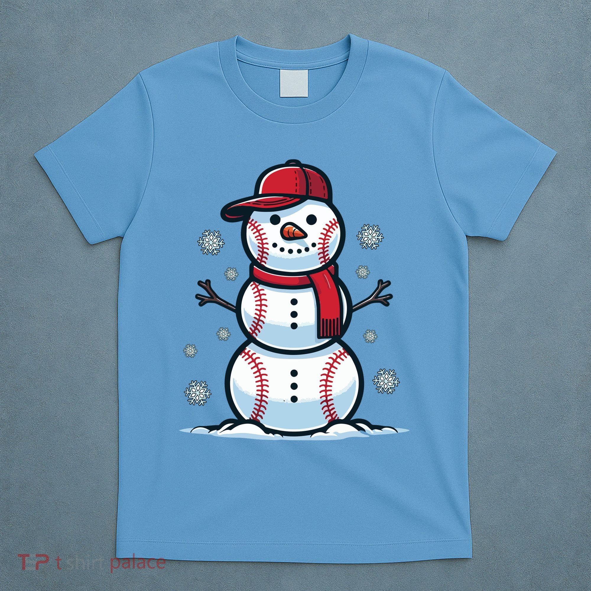 Baseball Snowman T-Shirt