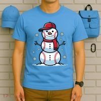 Baseball Snowman T-Shirt thumb 5