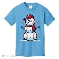 Baseball Snowman Kids T-Shirt thumb 0