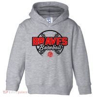 Baseball Sport Braves Baseball Toddler Hoodie thumb 0