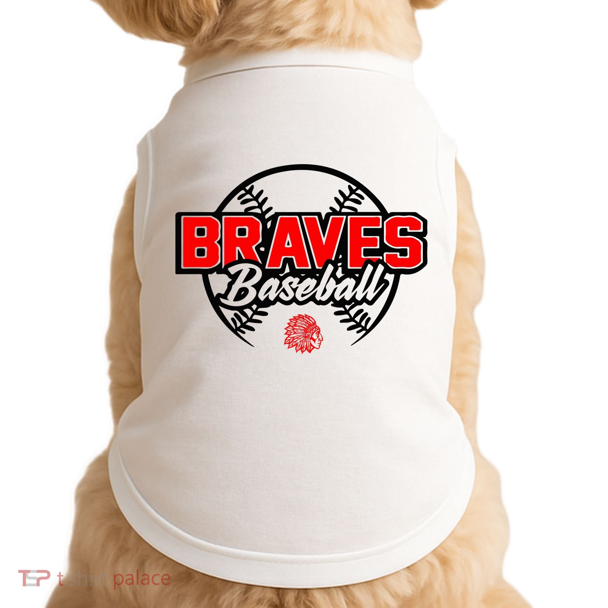 Baseball Sport Braves Baseball Doggie Tank