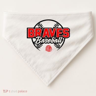 Baseball Sport Braves Baseball USA-Made Doggie Bandana