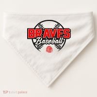 Baseball Sport Braves Baseball USA-Made Doggie Bandana thumb 0