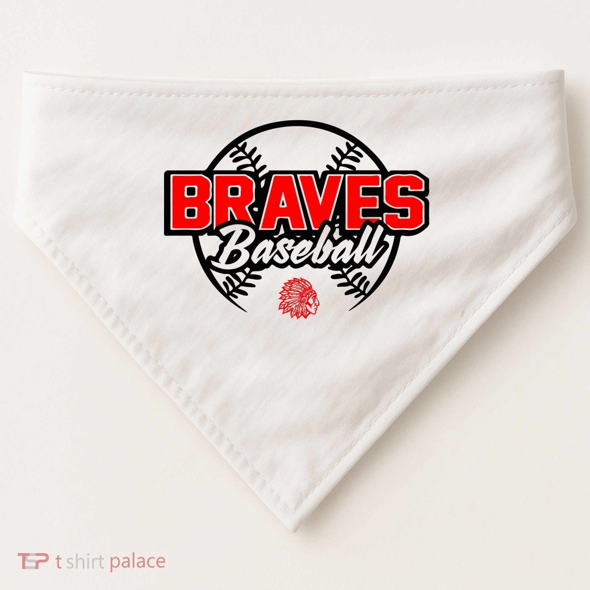 Baseball Sport Braves Baseball USA-Made Doggie Bandana