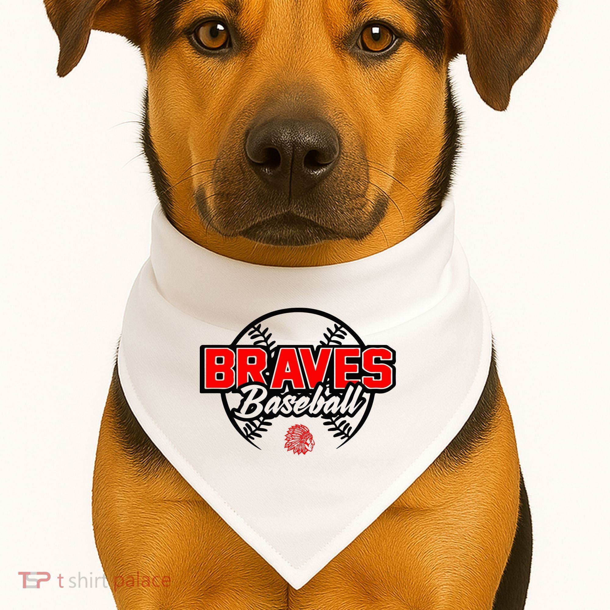 Baseball Sport Braves Baseball USA-Made Doggie Bandana