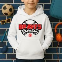 Baseball Sport Braves Baseball Kids Hoodie thumb 2