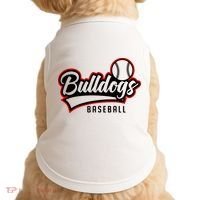 Baseball Sport Bulldog Baseball Doggie Tank thumb 0