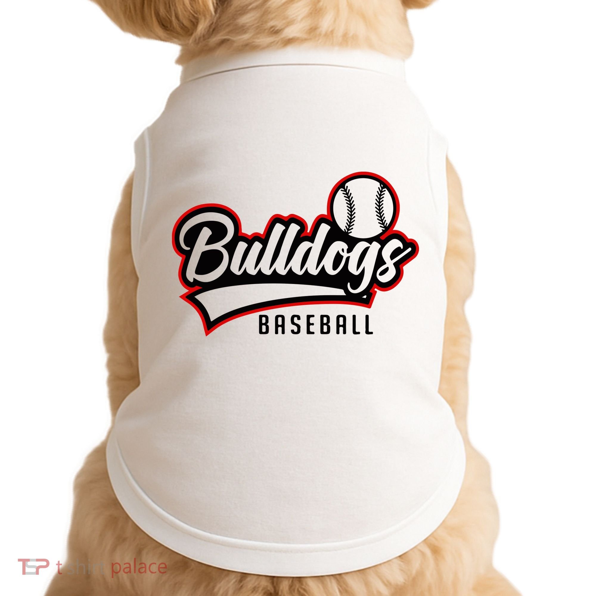Baseball Sport Bulldog Baseball Doggie Tank