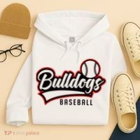 Baseball Sport Bulldog Baseball Hoodie thumb 4