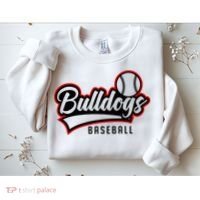 Baseball Sport Bulldog Baseball Sweatshirt thumb 2