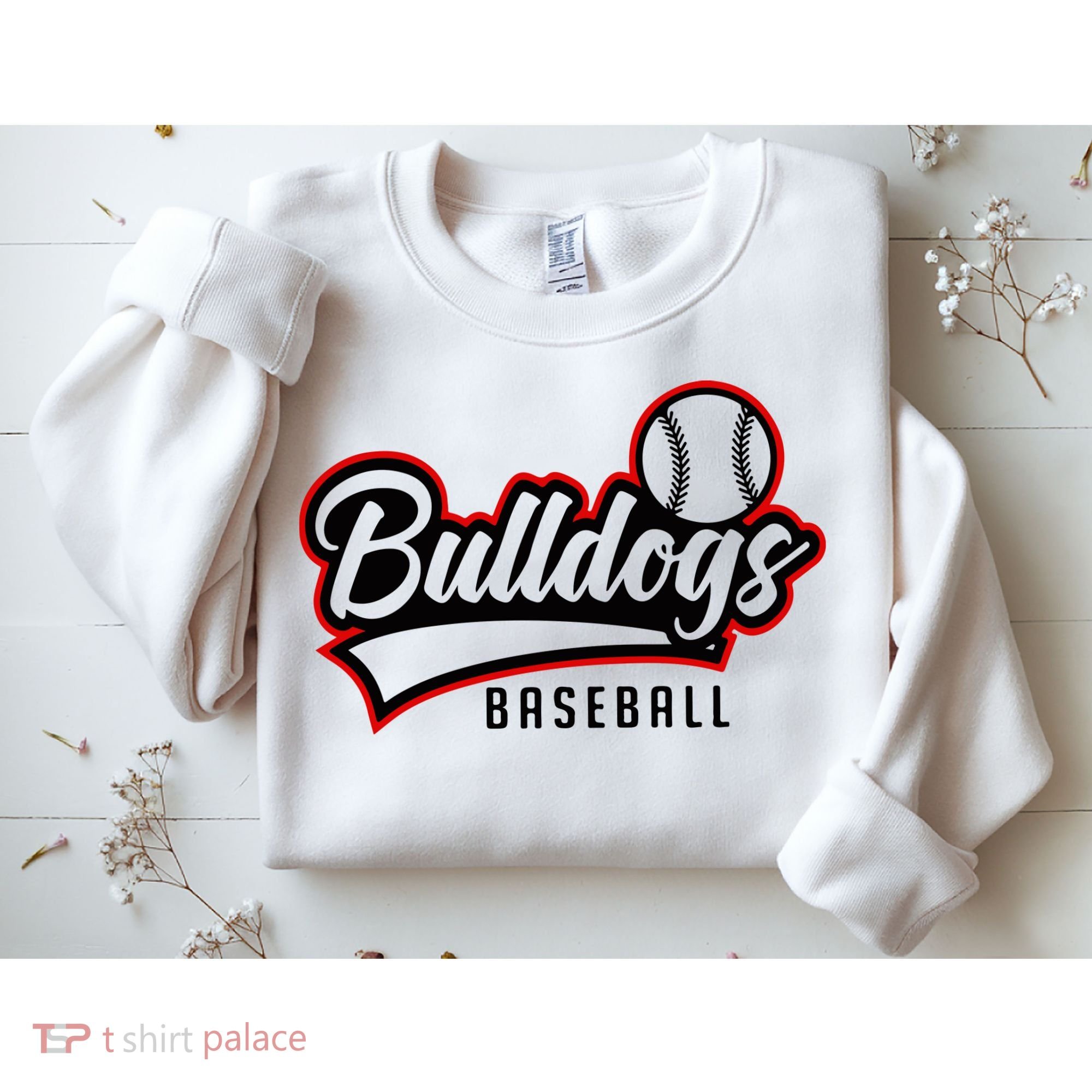 Baseball Sport Bulldog Baseball Sweatshirt