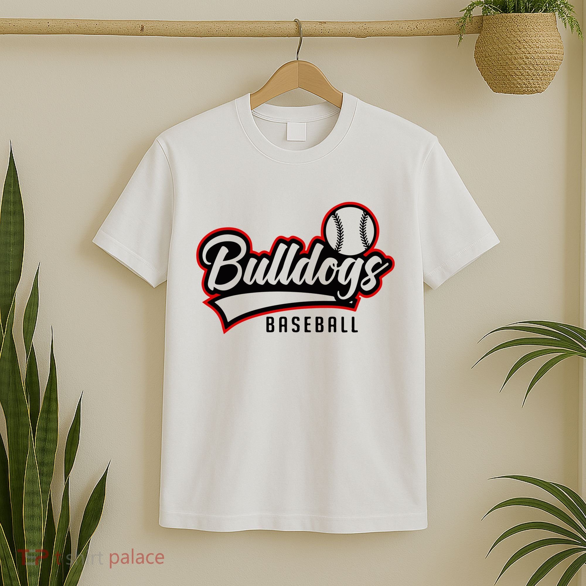 Baseball Sport Bulldog Baseball T-Shirt