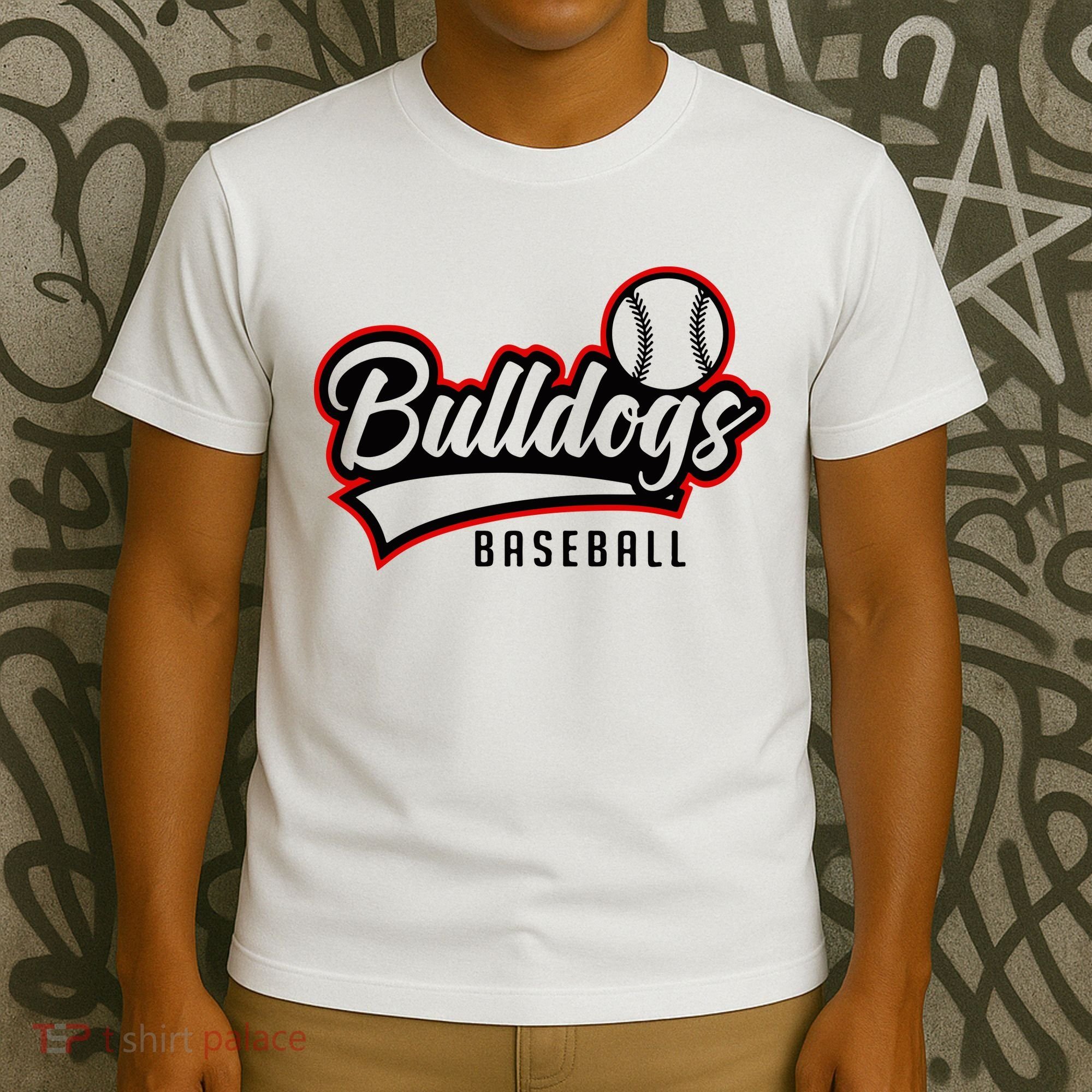Baseball Sport Bulldog Baseball T-Shirt
